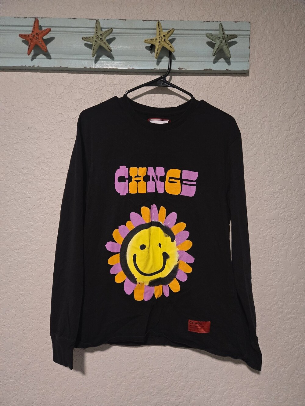 Chnge Smiley Face Long Sleeve Tee